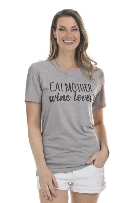 Cat Mother Wine Lover Wholesale T-Shirts