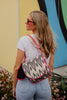Charcoal and Ivory Ikat Shoulder Wholesale Crossbody Bag
