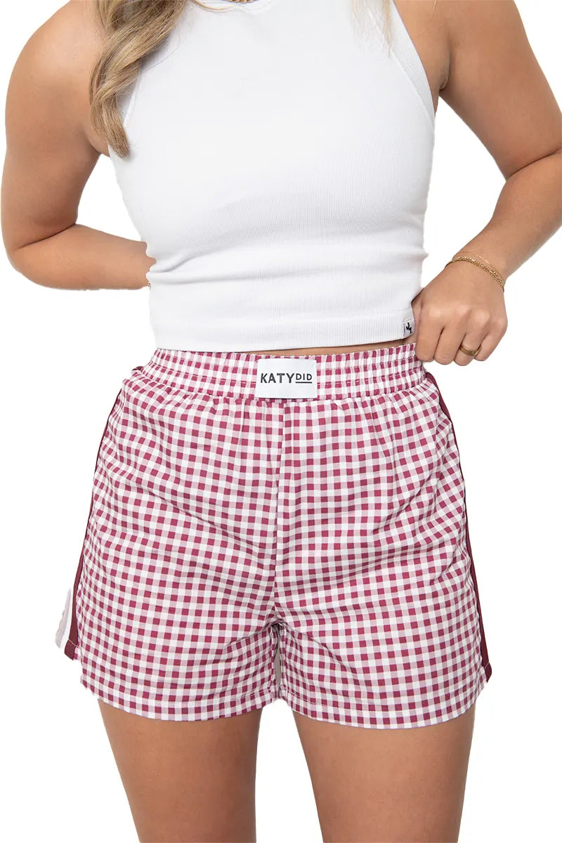 Maroon Wholesale Boxers Plaid