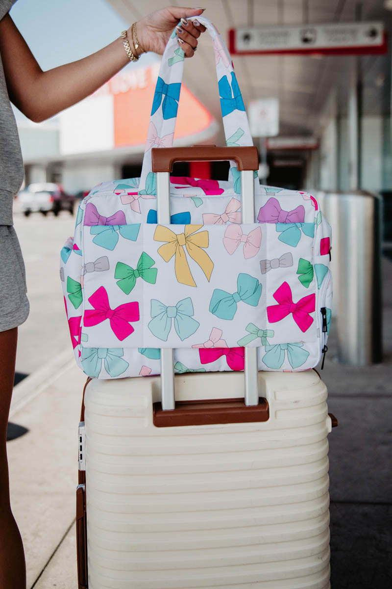 Multicolored Coquette Bows Wholesale Duffel Weekender