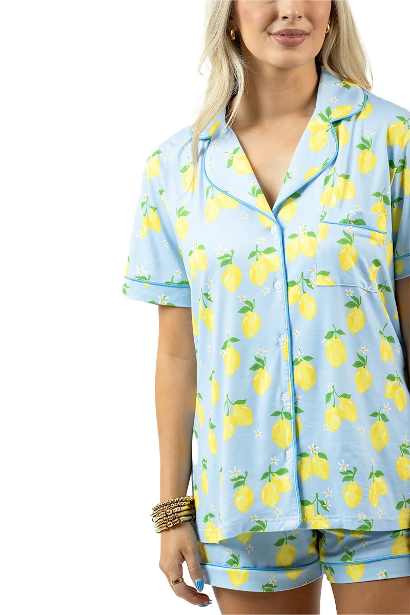 Zesty Lemons Wholesale Matching Pajama Sets