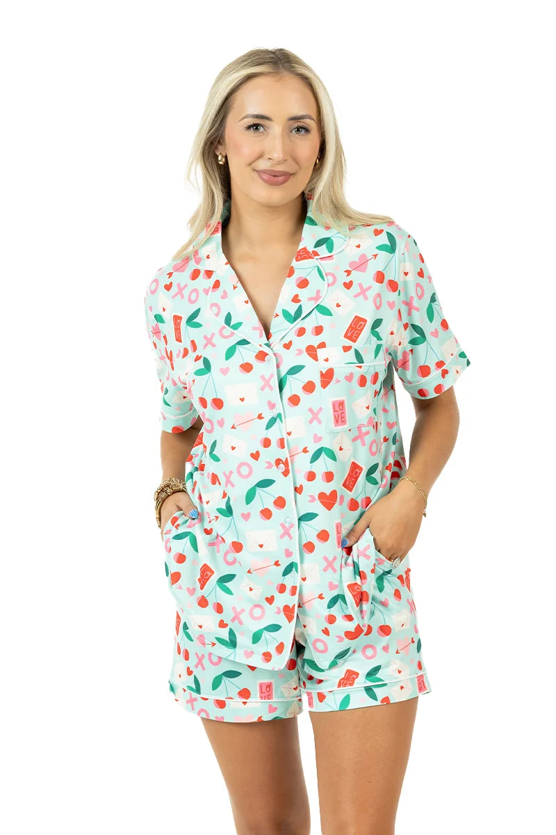 XO Cherries Wholesale Valentine's Pajamas Women