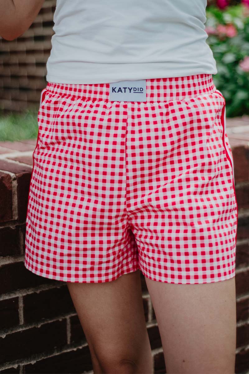 Red Plaid Wholesale Boxers with Patterns
