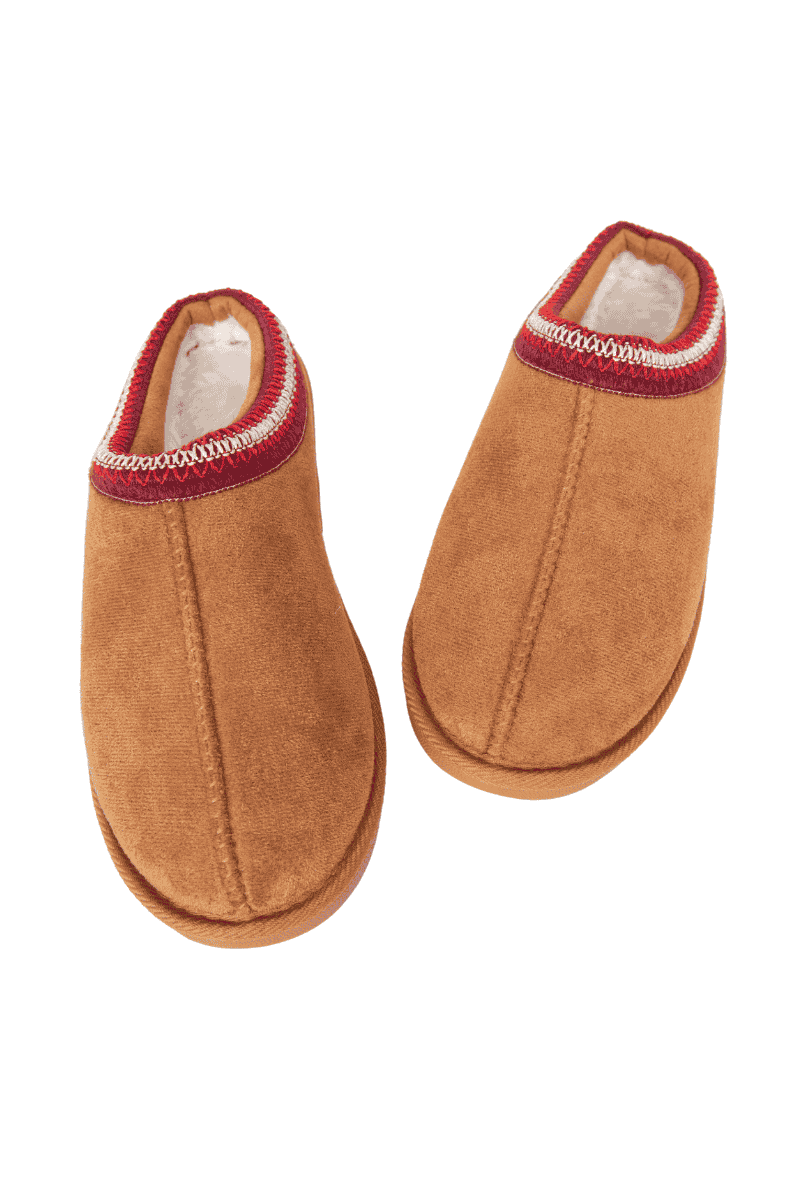 Chestnut Embroidered Wholesale Women's Slippers