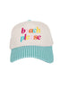 Beach Please (Lowercase) Two-Toned Hat for Women