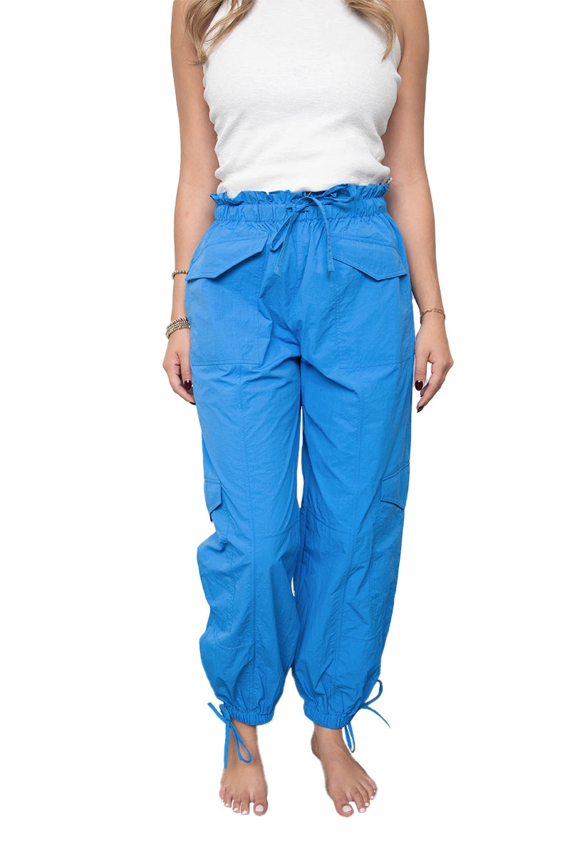 Blue Wholesale Cargo Joggers