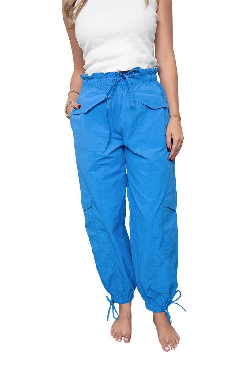 Blue Wholesale Cargo Joggers