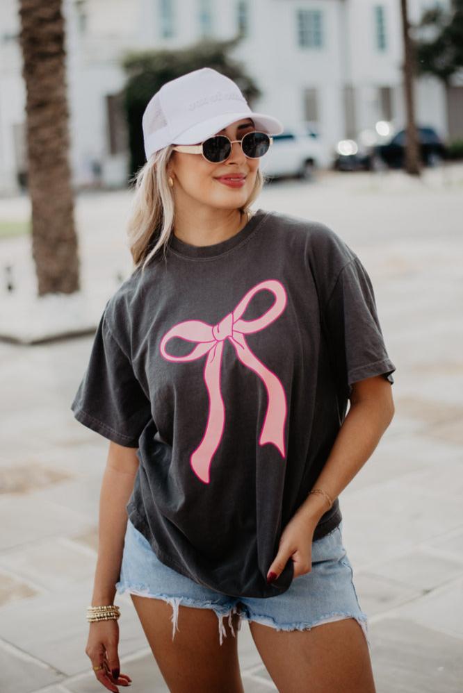Pink Coquette Bow Wholesale Women's Graphic Tee