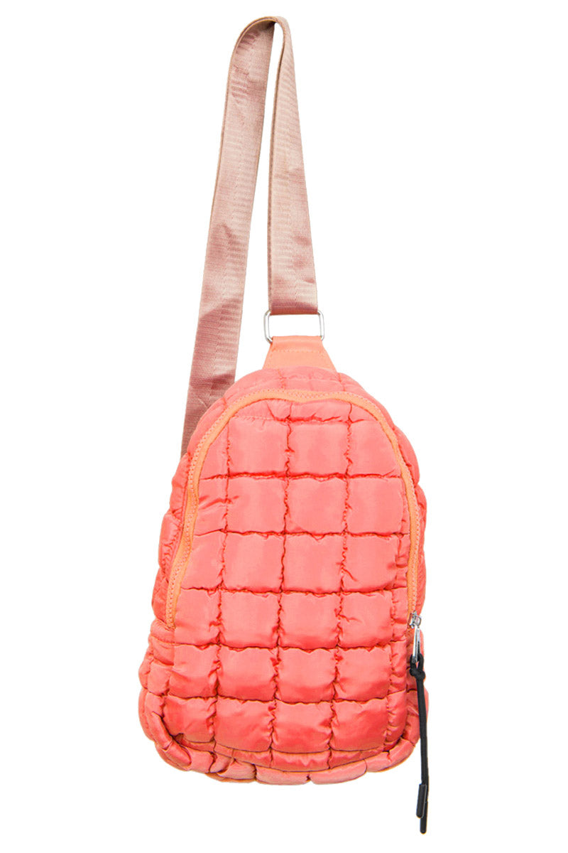 Coral Quilted Wholesale Sling Bag