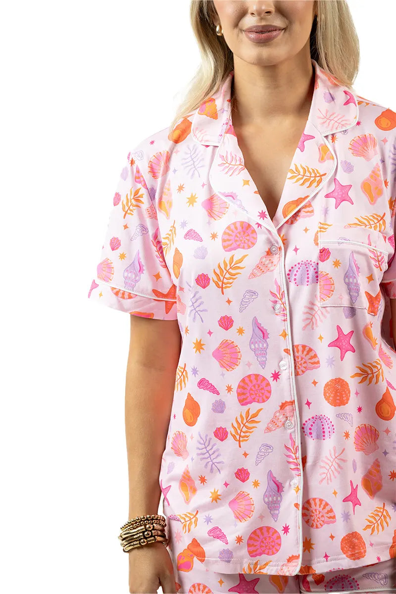 Beach Seashells Wholesale PJ Short Sets