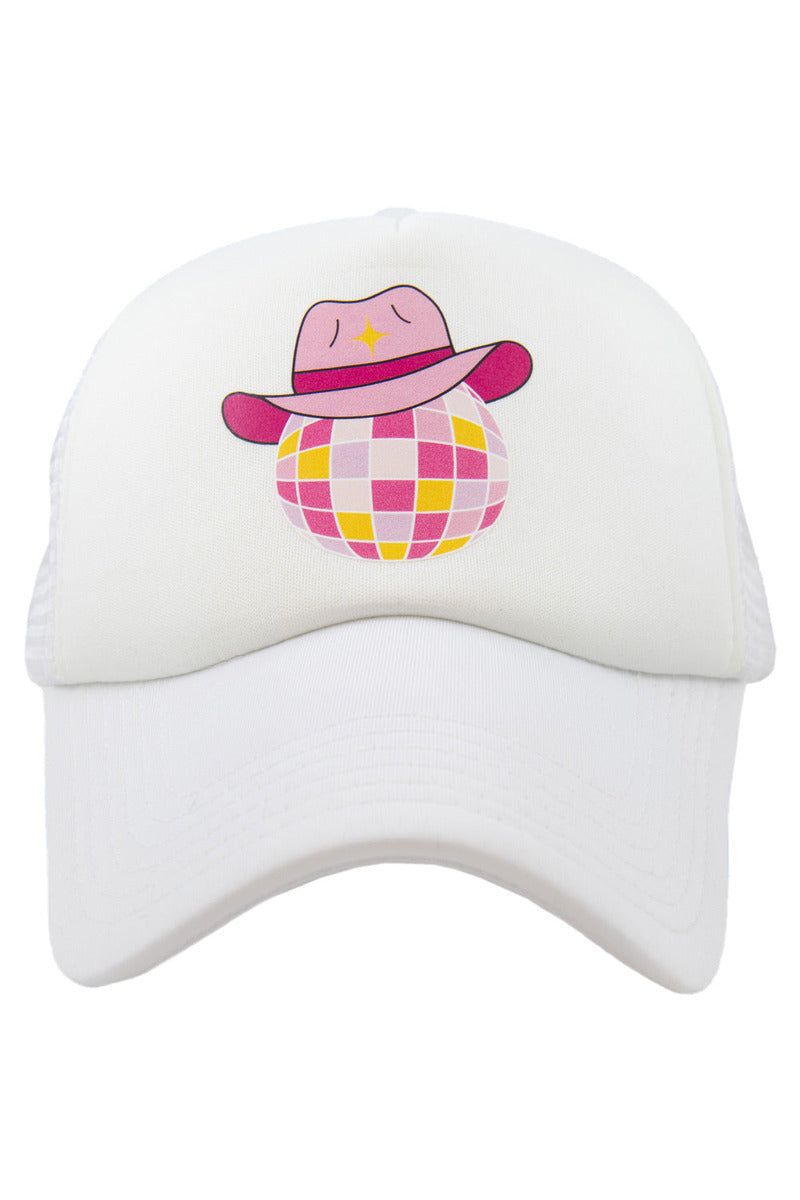 Disco Ball Cowgirl Wholesale Foam Trucker Hat