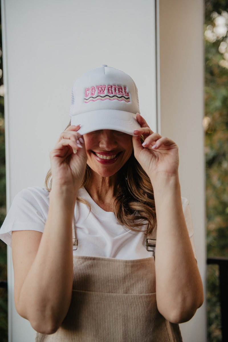 COWGIRL Spelled Out Foam Wholesale Trucker Hat