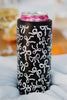 Black & White Bows Wholesale Slim Can Cooler