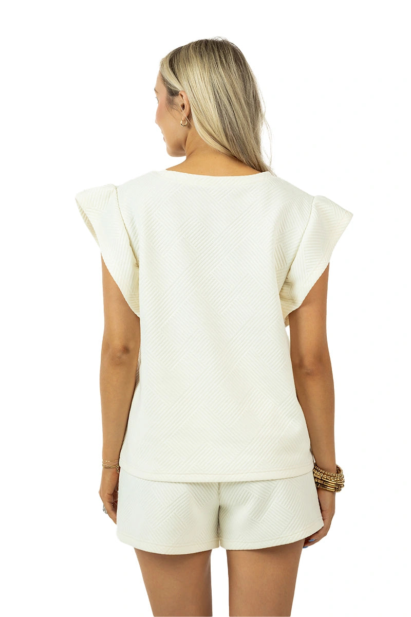 Cream Wholesale Womens Two Piece Sets