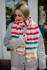 Rainbow Stripes Wholesale Crochet Scarf for Women