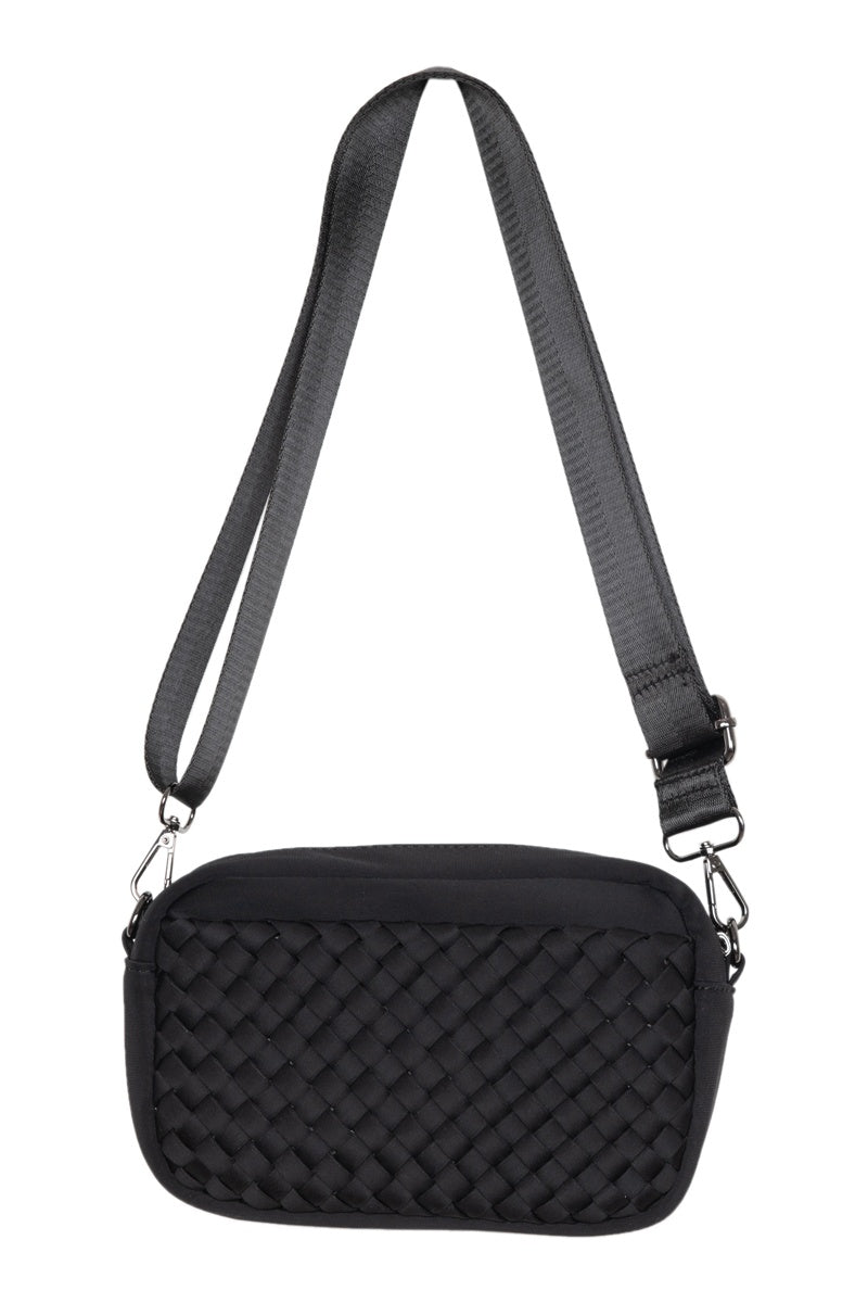 Black Wholesale Small Woven Crossbody Bag