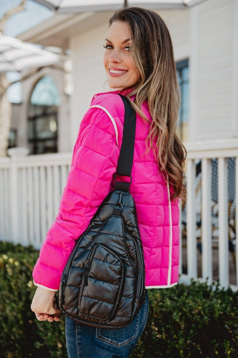 Black Metallic Wholesale Sling Bag