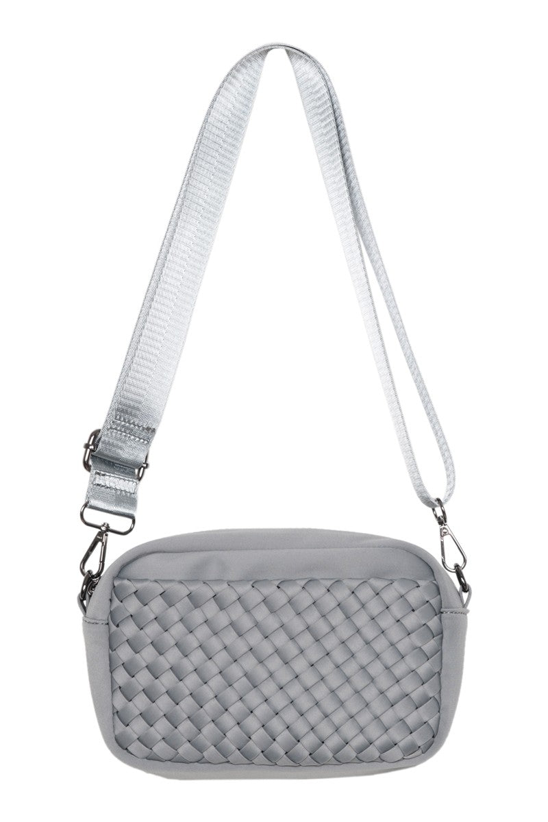 Gray Woven Crossbody Wholesale Bag