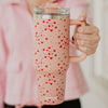 Mini Red Hearts All Over Wholesale Wine Tumbler