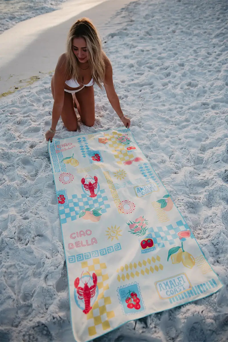 Italian Summer Wholesale Reversible Travel Size Towel