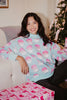 Pink Santa Faces All Over Sweatshirt