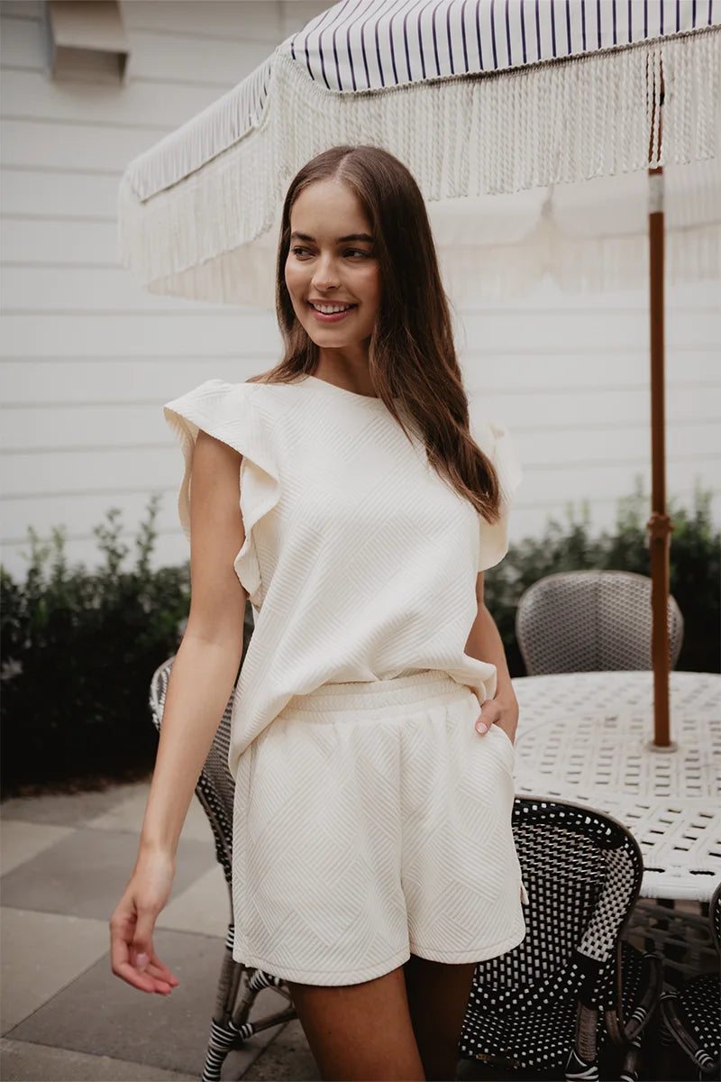 Cream Wholesale Womens Two Piece Sets