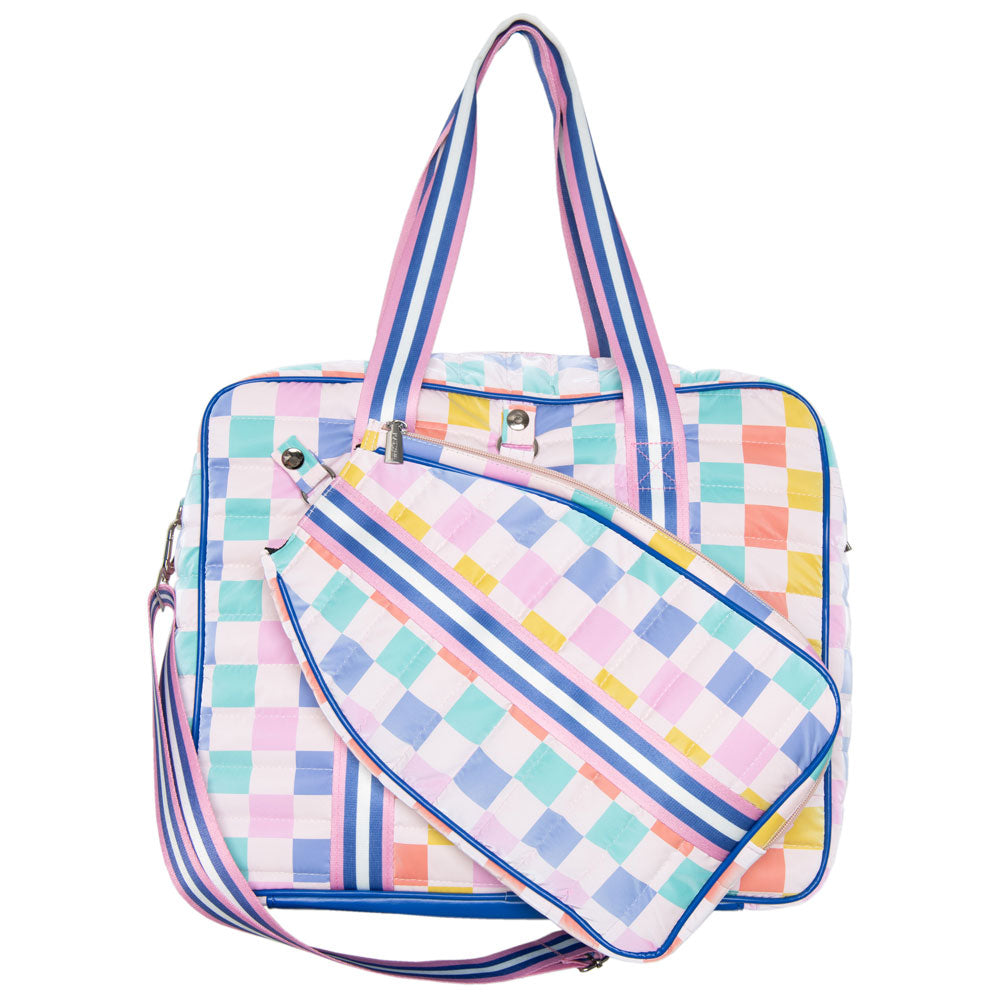 Multicolored Checker Wholesale Pickleball Bag