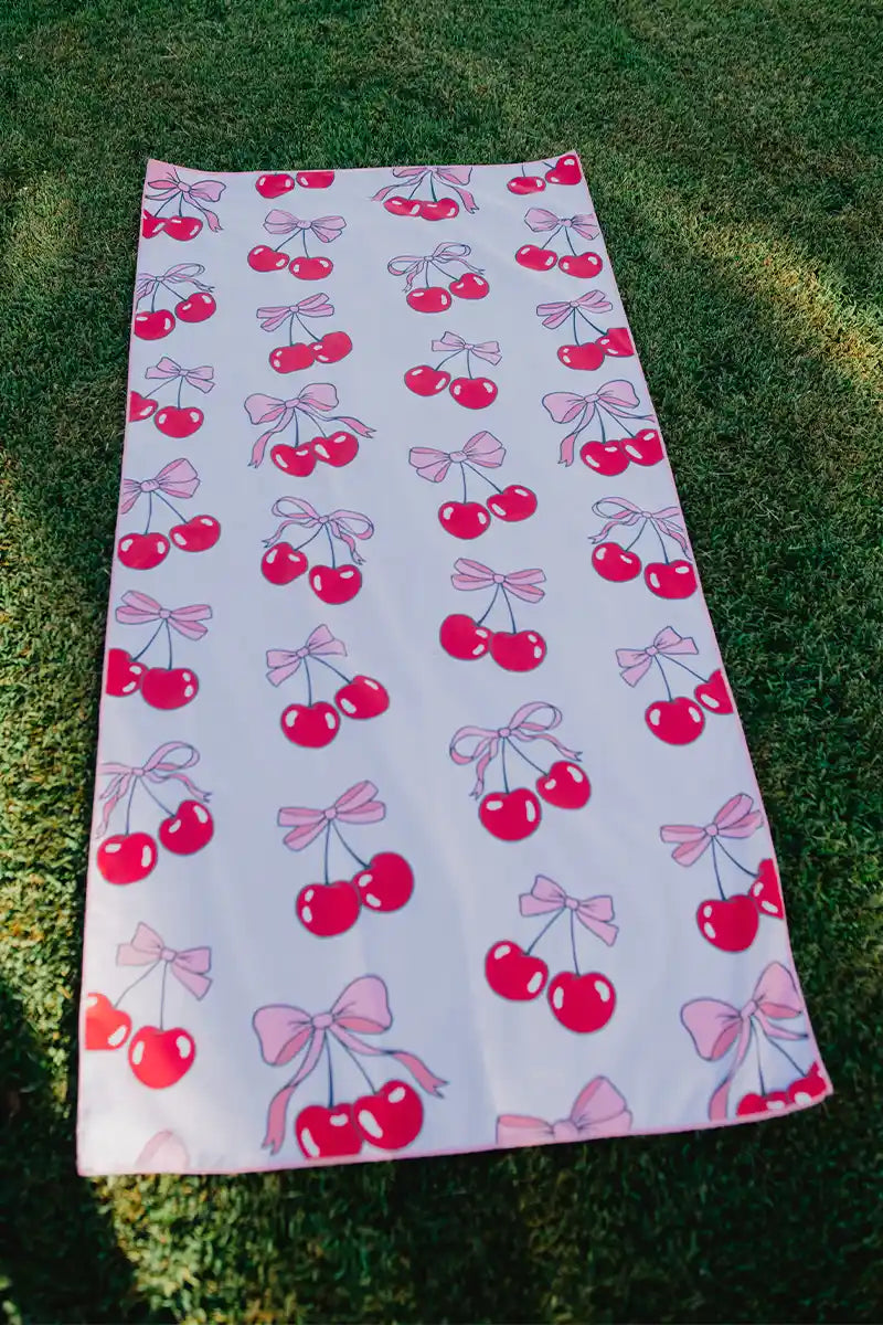 Cherry and Bow Wholesale Reversible Quick Dry Towel