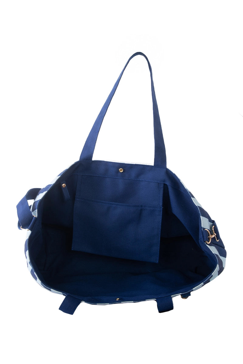 Light Blue & Navy Striped Sleepover Bag Wholesale