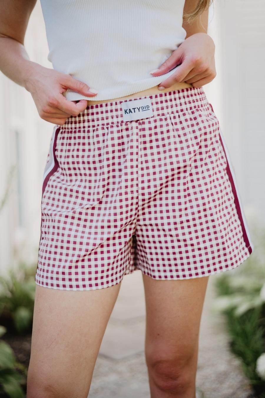 Maroon Wholesale Boxers Plaid