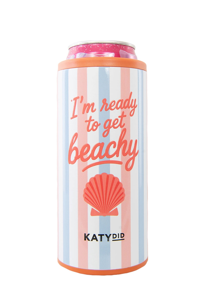 I'm Ready To Get Beachy 12 Oz Skinny Can Cooler For Boutiques