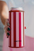 Pink and Wine Striped Wholesale Can Cooler