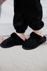 Black Faux Fur Women's Wholesale House Slippers
