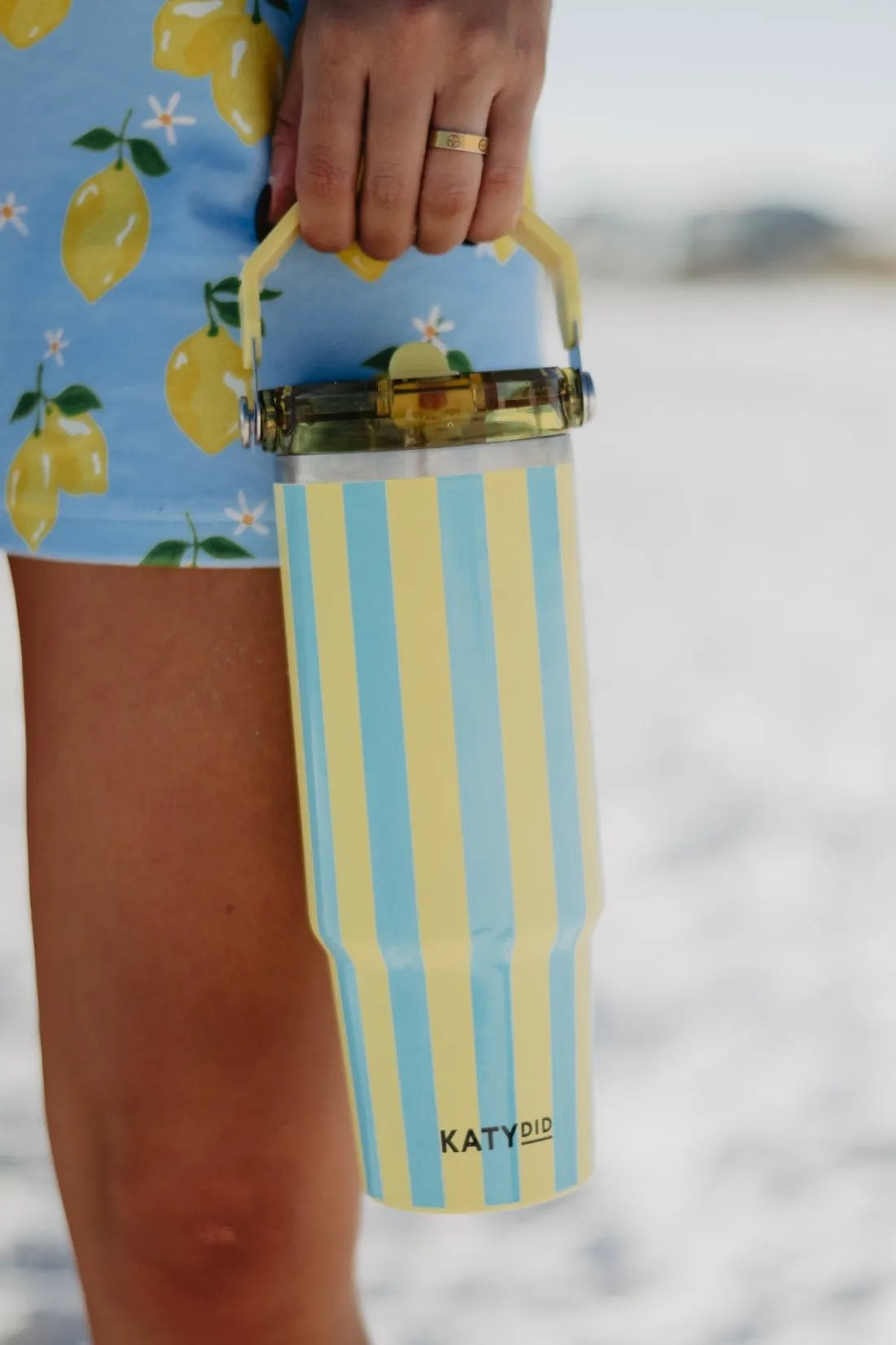 Cabana Tumbler (Yellow and Aqua) Wholesale 30 Oz