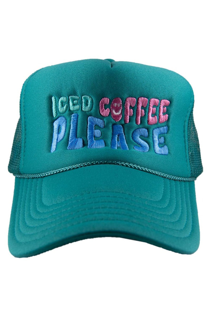 Iced Coffee Please Foam Wholesale Trucker Hat