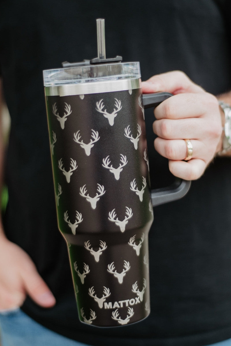 Deer Print Design 40 Oz Tumbler for Men