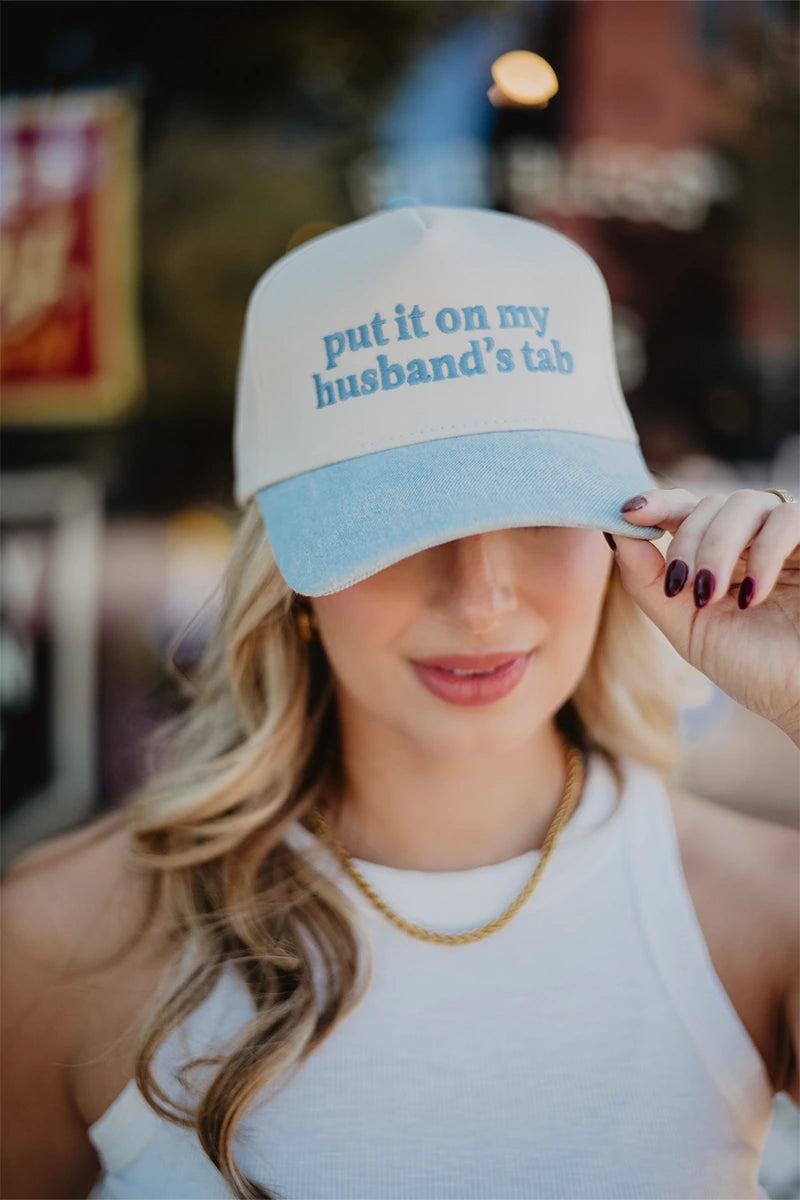 Put It On My Husband's Tab Wholesale Vintage Baseball Hat