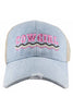 COWGIRL Spelled Out Denim Trucker Wholesale Hat