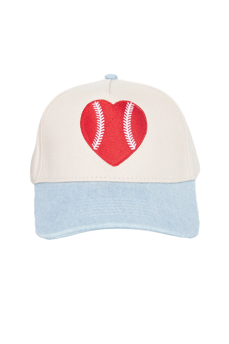 Red Baseball Heart Wholesale Classic Trucker Hats