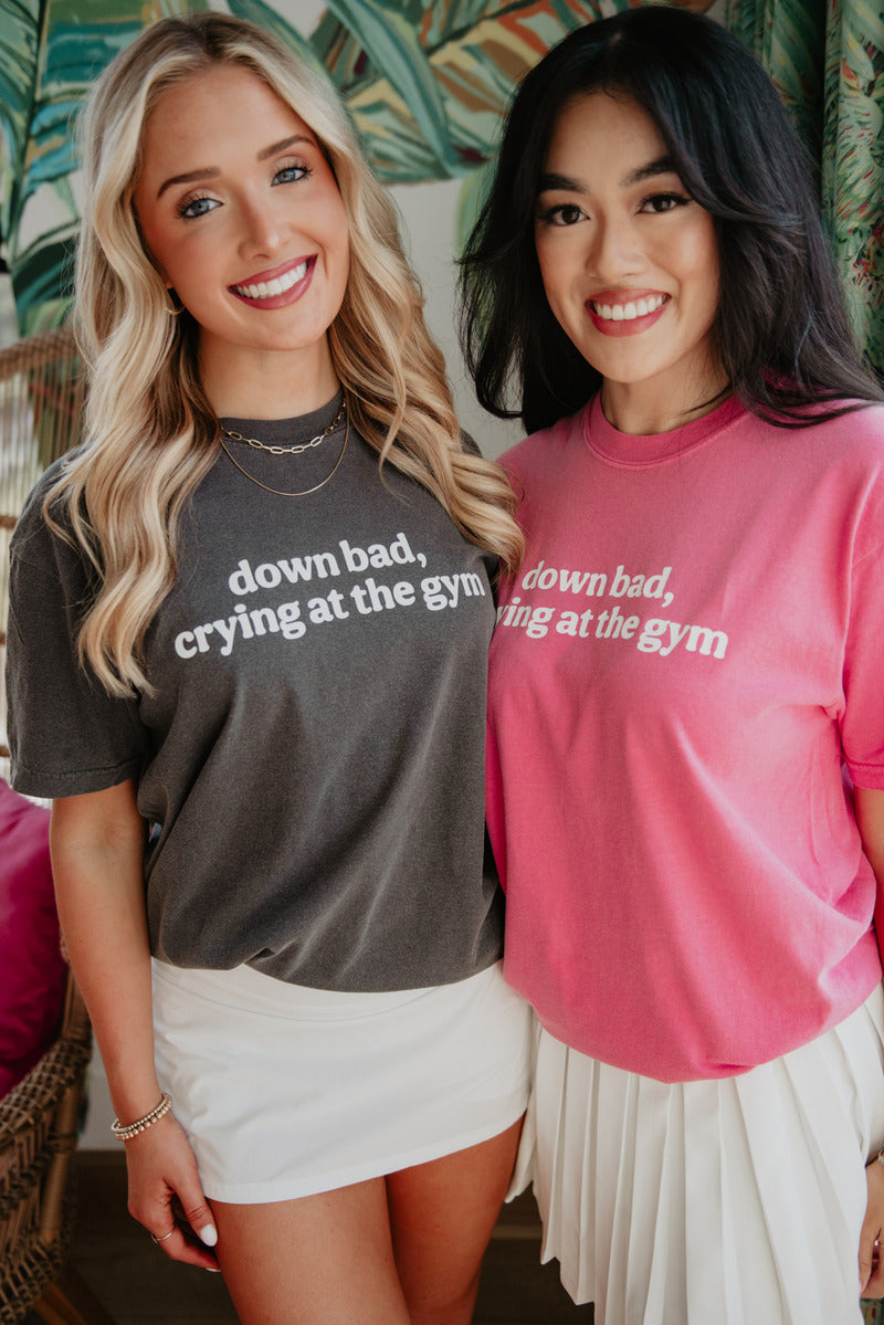 Down Bad Crying At The Gym Wholesale Women's Graphic Tee
