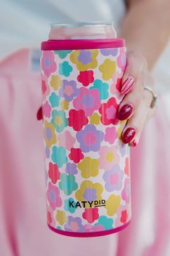 Groovy Flowers Can Cooler | Wholesale Stainless Steel Koozie