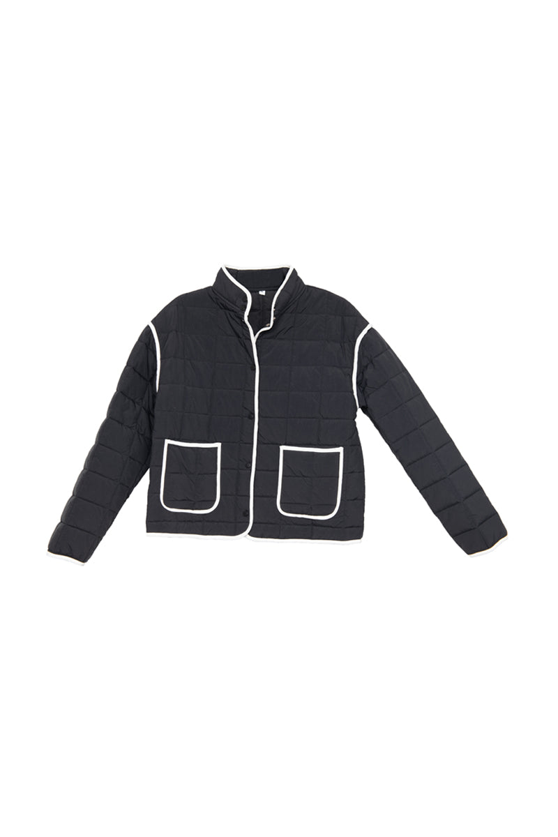Black Wholesale Women's Quilted Jacket