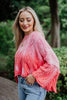 Pink Slouchy Cable Knit Wholesale Sweater