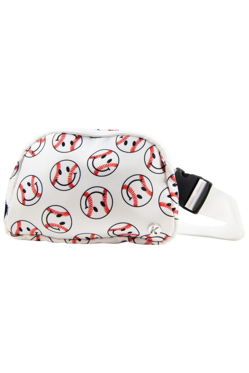 Baseball Happy Face Wholesale Belt Bag