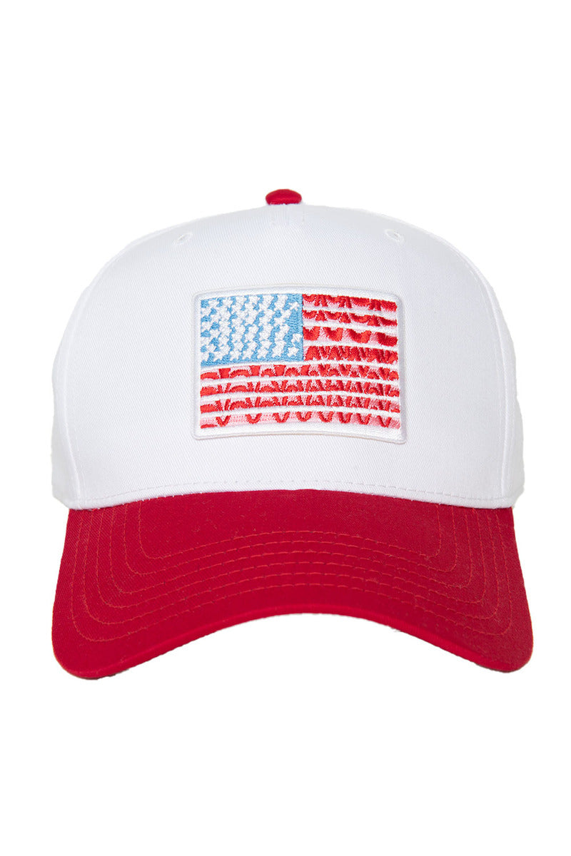 American Flag Two-Toned Wholesale Hat