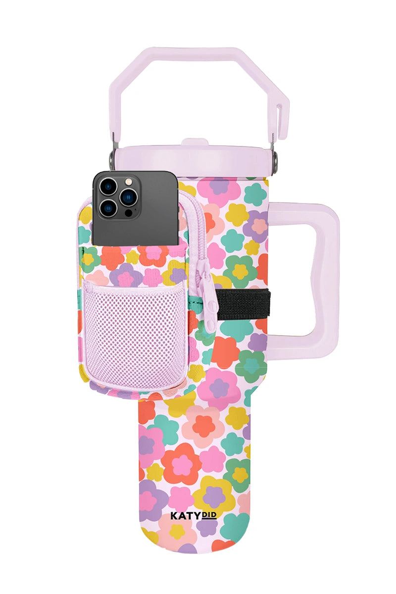 Groovy Multicolored Flowers Wholesale Tumbler Pouches