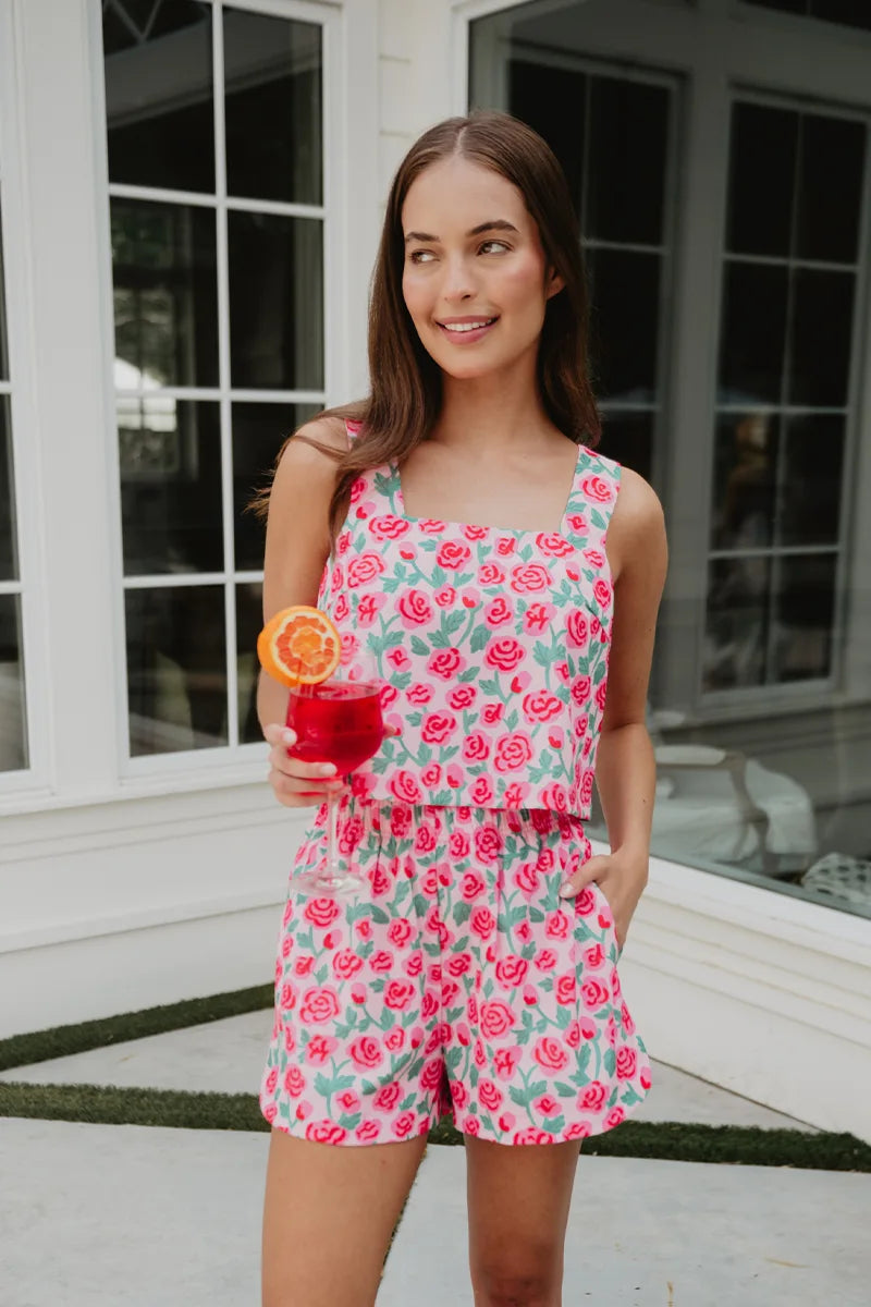 Whimsical Roses Wholesale Floral Two Piece Set