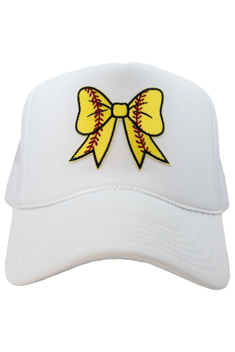 Softball Bow Coquette Wholesale Patch Women's Foam Trucker Hat