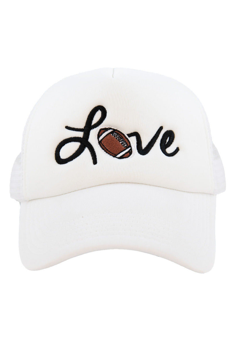 Football Love Trucker Hat (White)
