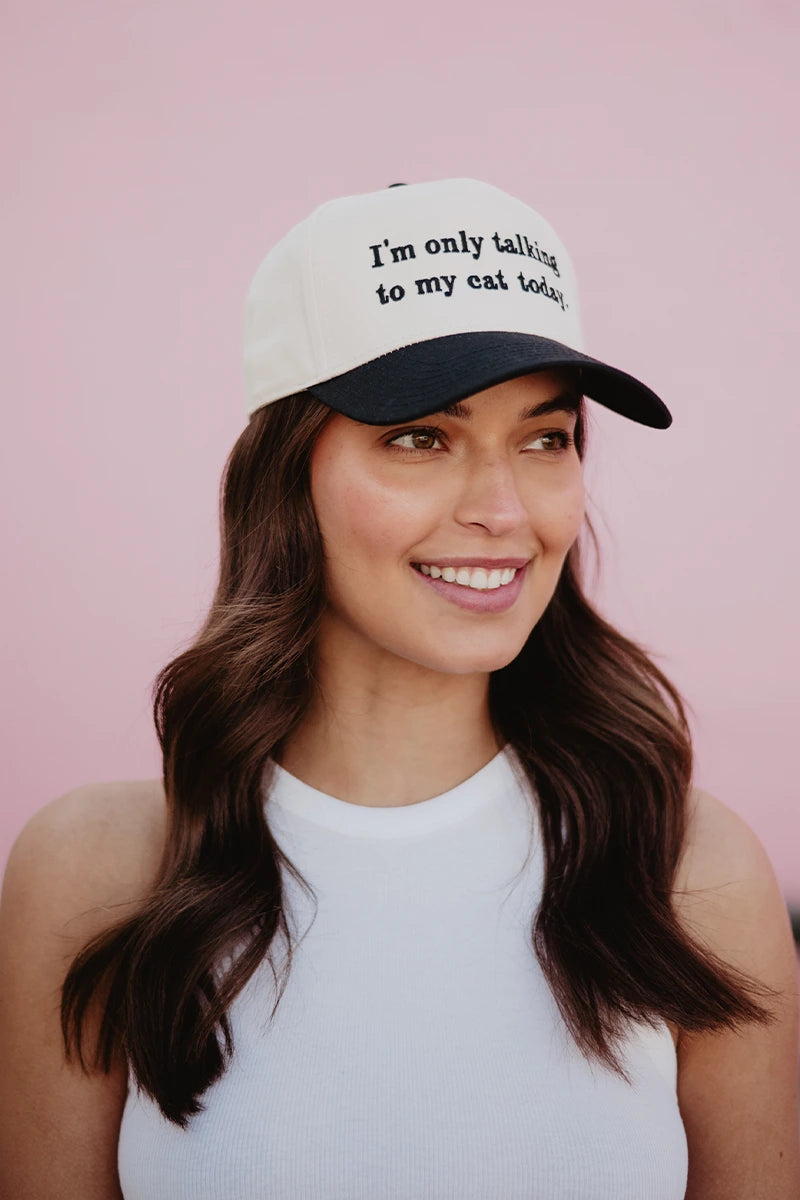 I'm Only Talking To My Cat Today Wholesale Trucker Vintage Hat